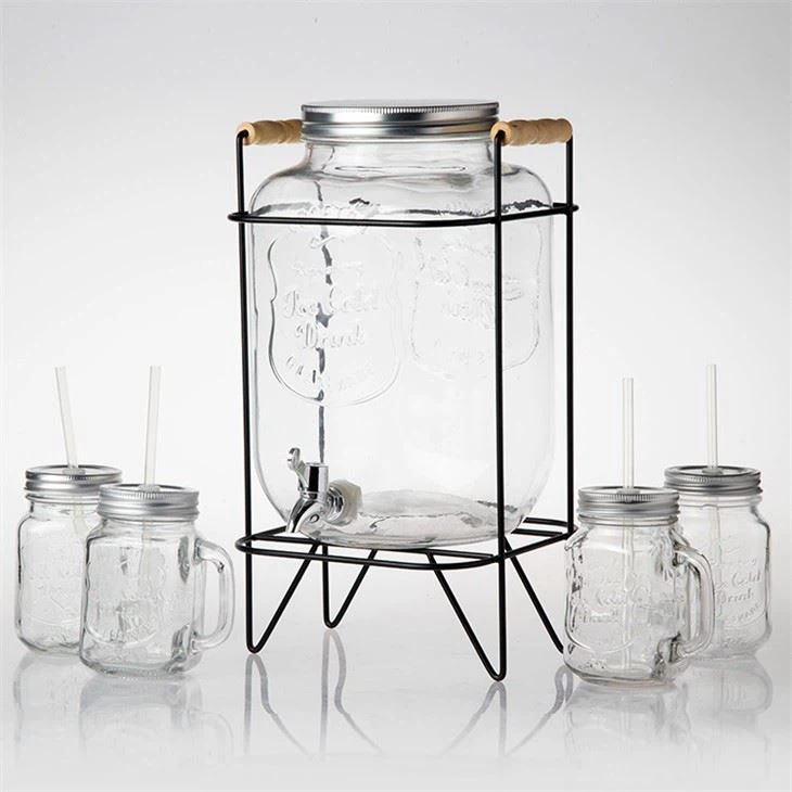Glass Beverage Dispenser With Leak
