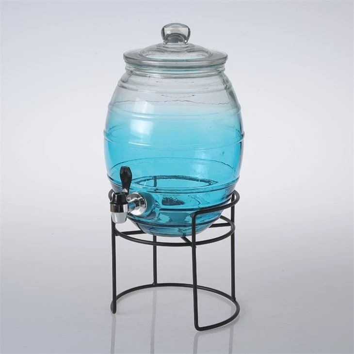 Glass Drink Dispenser For Iced Tea
