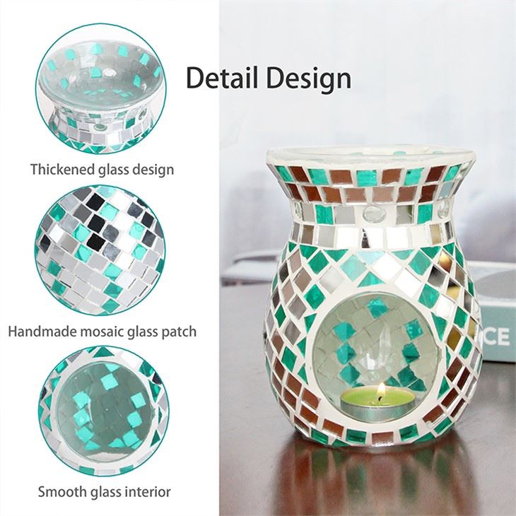 Mosaic Tealight Glass Candle Holder