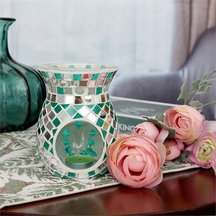 Mosaic Tealight Glass Candle Holder
