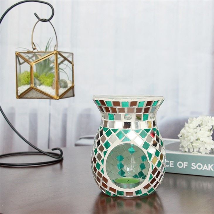 Mosaic Tealight Glass Candle Holder
