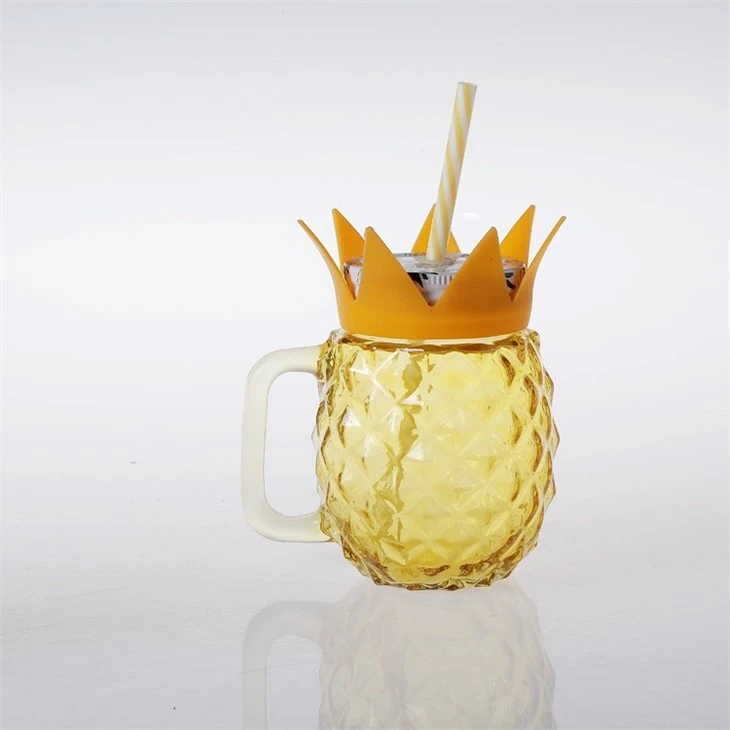 Pineapple Jar With Colorful Lid