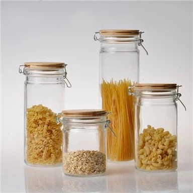 Stoples Kaca Kedap Udara dengan Set Tutup