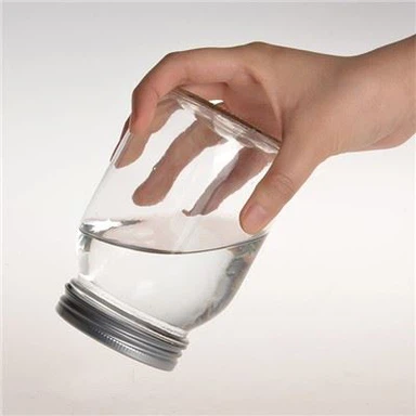 Stoples kaca dengan tutup sekrup