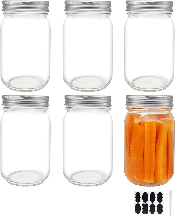 Toples Mason 16 OZ Dengan Tutup Sekrup