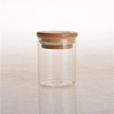 Toples Penyimpanan Dengan Tutup Bambu